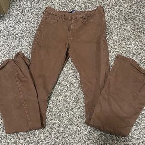 hollister brown flared jeans